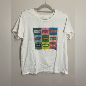 Levi's Logo Standard Fit T-shirt Top Women's Size 1x In Excellent Condition